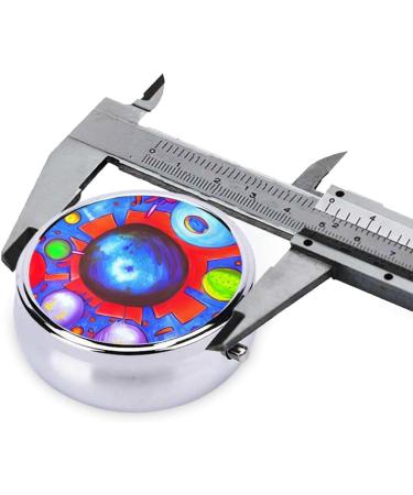 Cartoon Universe Round Pill Box - 3 Compartment Travel Organizer for Pills | Portable & Travel-Friendly - Buy Online on GoSupps.com