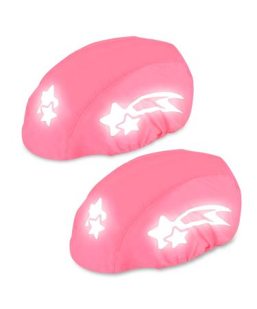CHCAES 2 pieces children's bicycle helmet rain cover rain hood bicycle helmet rain cover waterproof helmet cover bicycle girls