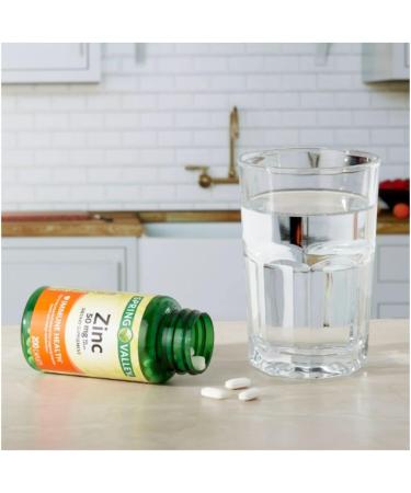 Spring Valley Zinc 50mg Dietary Supplement 200 Caplets + STS Home Sticker - Buy Online on GoSupps.com