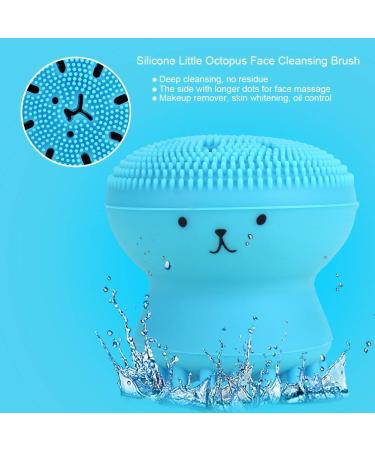 Silicone Facial Cleansing Brush Waterproof Face Scrubber Exfoliator Pore Cleanser Brush for Deep Cleansing Blackhead Removal Suitable All Skin Types(green) - Buy Online on GoSupps.com