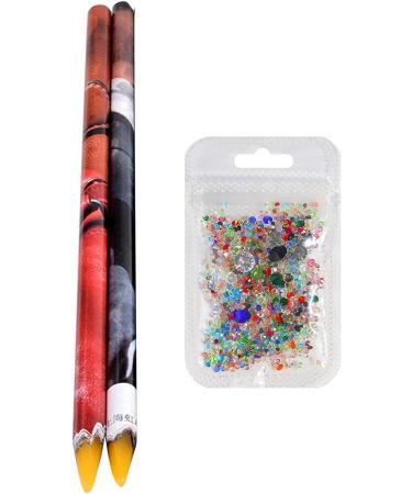Colorful Nail Art Rhinestones Decorations Nail Stones for Nail Art with Rhinestones Dotting Pen Pick Up Tool Picker Self Adhesive Resin Rhinestones Picker Pencil Nail Art - Buy Online on GoSupps.com