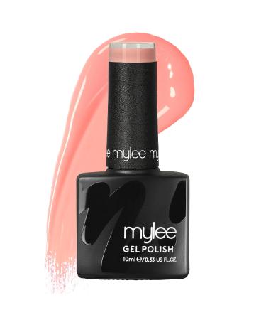 Mylee Gel Nail Polish 10ml Peach perfect UV/LED Soak-Off Nail Art Manicure Pedicure for Professional Salon & Home Use Yellow/Orange Range - Long Lasting & Easy to Apply MG0077 - Peach Perfect