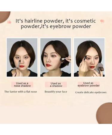 Hairline Powder Hair Shadow Powder for Filling in Thinning Hair Hair Root Dye Touch Up hair powder Hair Root Concealer For Makeup for Men and Women Windproof & Sweatproof with Mirror &Puff (Black) - Buy Online on GoSupps.com