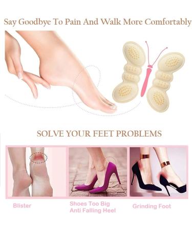 FonsBleaudy Heel Cushion Inserts - 2 Thin 1 Thick Shoe Pads for Loose Shoes, Inserts Grips Liners, Heel Blister Protectors - Women Men - Buy Online on GoSupps.com