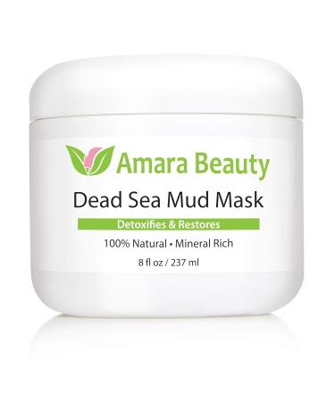 Buy Amara Beauty Dead Sea Mud Mask - Pure Detoxifying Mud for Face & Body - 8 oz | Nourish & Restore Healthy Skin - Buy Online on GoSupps.com