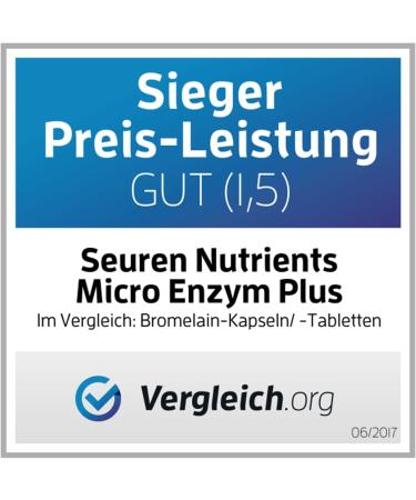Seuren Nutrients Micro Enzyme Plus 200 Tablets | Gluten-Free Lactose-Free Sugar-Free | Natural Gastro-Resistant Enzyme Complex | Multi-Enzyme Formula for Digestive Support - Buy Online on GoSupps.com