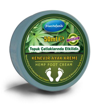 Mecitefendi hemp foot cream 50 ml - cream for body & face - cream for dry skin - cream fraors men - skin care for the whole