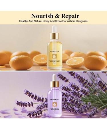 LOPHE Cuticle oil 15 ml x 2 Cuticle oil for caring nails with pipette vegan sweet orange flavor lavender flavor SET A 15mlx2 - Buy Online on GoSupps.com