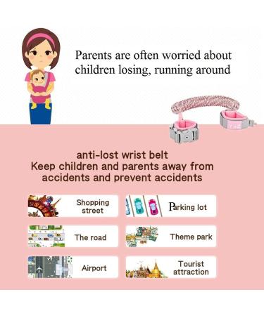 Eidyer Anti Lost Safety Wrist Link Belt for Kids - Adjustable 1.5M Orange Toddler Harness Leash with Security Lock - Buy Online on GoSupps.com