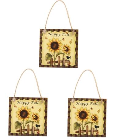 Zerodeko 3pcs Thanksgiving Wall Decorations Wood Decor Sunflowers Door Sign Thanksgiving Welcome Sign Hangers to Decorate Fall Harvest Decoration Thanksgiving Door Sign Plaque Wooden Bamboo - Buy Online on GoSupps.com