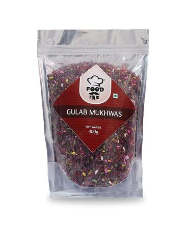 Foodholic Shahi Gulab Mukhwas Traditional Mouth Freshener Mukhwas Mix (Mouth Freshener) (400 Gm)_Packing May Vary