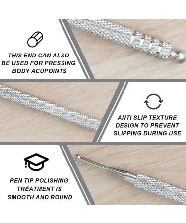 Shop KSIUW Acupressure Pen (2 PCs) - Meridian Pencil Massage Tool Stainless Steel Acupuncture Stick 10 cm Length 2/5 mm Ball - International Shipping Available - Buy Online on GoSupps.com