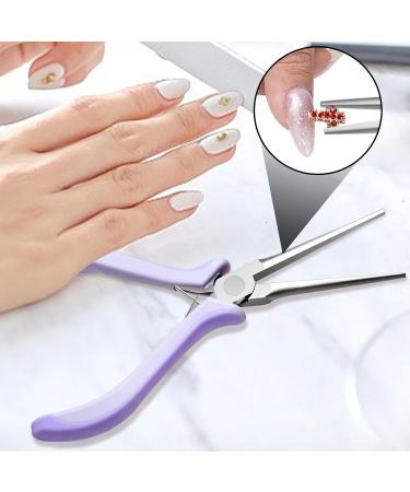 Nail Sticker Tweezers - Nail Shaping Pincher Nipper | Tip Tweezers Nippers for Detailed Shaper Tool Art Tools Lavender - Buy Online on GoSupps.com
