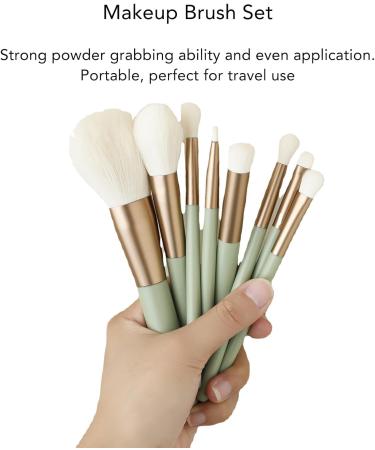 Cosmetic Brush Set 8 Pieces Makeup Brushes Portable Multifunctional Strong Handle High Density Synthetic Fiber for Home - Buy Online on GoSupps.com