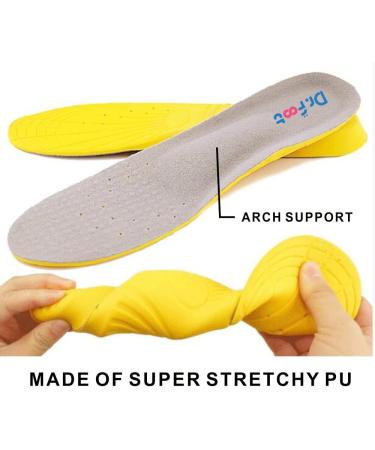 Dr. Foot's Orthotic Shoe Insoles - Arch Support, Shock Absorption for Running and Hiking - Medium Size for Men and Women - Buy Online on GoSupps.com