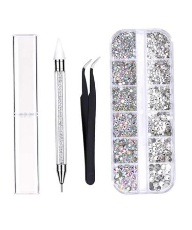 Nail Art Rhinestones Decorations Picking Pen Dotting Pen Nails Tweezer for Girls DIY Nail Art Designs Manicure Decoration Nail Rhinestones