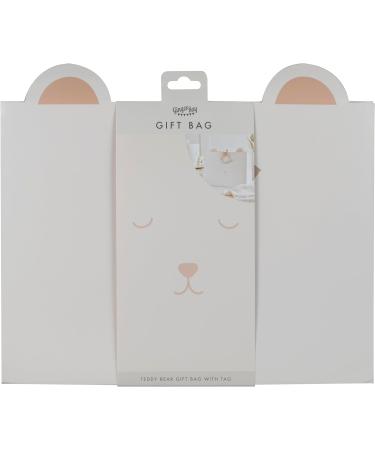 Ginger Ray Baby Shower White Teddy Bear Gift Bag with Pop-Out Ears | Neutral Gender-Friendly Design - Buy Online on GoSupps.com