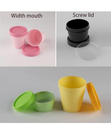 empty jars with lids cosmetic jar B0CKBRDC1B12 PC Empty 50ml Pink Facial Mask Wide Mouth Plastic Jars 50g Leakproof Cosmetic Pot Container with Lids with 6 PC Spatula (Color : Roze Size : 100ml) (C - Buy Online on GoSupps.com