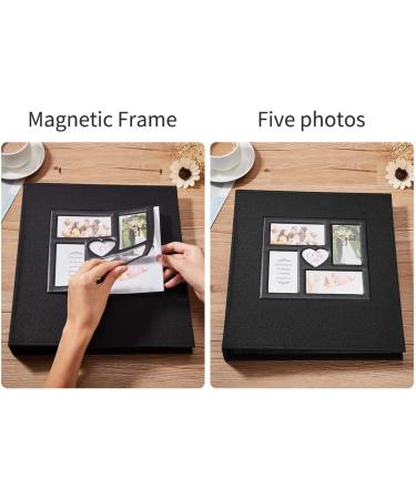 Hongxing Fabric Frame Cover Photo Album 4x6 1200 Pockets Photos  Linen Cover  Extra Large Capacity Wedding Picture Albums Holds 1200 Horizontal and Vertical Photos (1200Pockets  Black) (hx) 1200Pockets Black - Buy Online on GoSupps.com