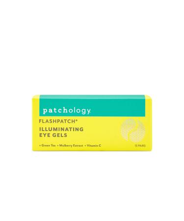 Patchology FlashPatch Illuminating Eye Gel Rejuvenating Under Eye Patches for Dark Circles Cooling Eye Patches for Puffy Eyes Under Eye Mask Beauty & Personal Care Package That Comes in 15 Pairs
