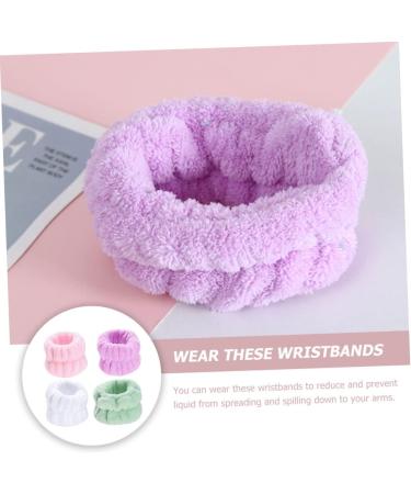 minkissy 4 Pairs Wristband Skincare Headbands Wrist Wash Band Cosmetic Hair Band Sweat Bands for Wrists Shower Hair Band Facial Hair Band Make up Hair Headbands Plush Sweatband Spa Miss - Buy Online on GoSupps.com