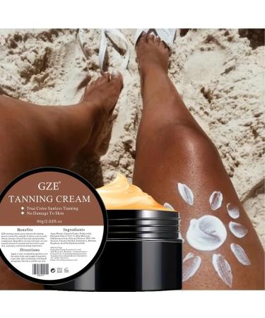Sunless Tanning Cream - Organic Self Tan & Quick Bronzer for Face & Legs | Natural Glow Moisturizer - Buy Online on GoSupps.com