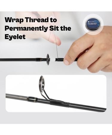 Fishing Rod Repair Kit | Rod Building Supplies with Epoxy Glue, Wrapping Thread, and Masking Tape - 2 oz - Buy Online on GoSupps.com