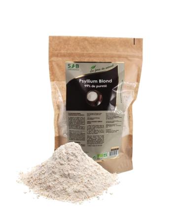 Psyllium Blond Organic - 99% Purity - 500g - Rich in Mucilage - Transit Gluten Free & Vegan - SFB Laboratoires