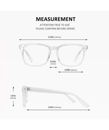 GQUEEN UV400 Horn-Rimmed Glasses - Stylish Fake Nerd Glasses for Men & Women - Trendy Transparent Frames - Buy Online on GoSupps.com