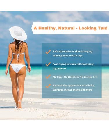 Tan Physics Self Tanner 8 Fl Oz - True Color Sunless Tanner with Blue Makeup Bag | Bestselling Self Tanners for Quick Natural Tan - Buy Online on GoSupps.com