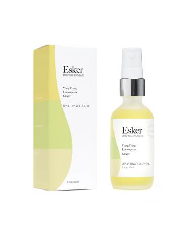 ESKER - Natural Uplifting Belly Oil | Plant-Based Cruelty-Free Clean Beauty (2 oz | 60 ml) Uplifting 2 Fl Oz
