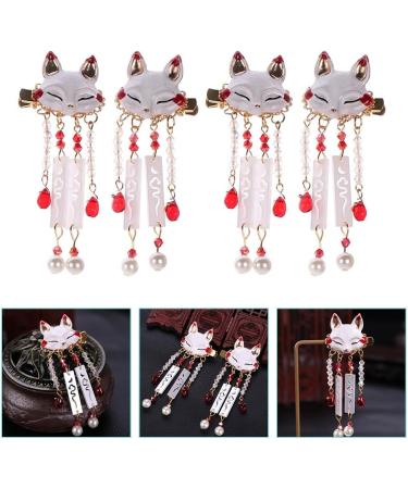 LALAFINA 4 Pieces Chinese Hair Clip Tassel Flower Tierclips Hair Clips Cute Hair Pins Hanfu Hair Accessories for Girls Teenagers Children Toddlers - Buy Online on GoSupps.com