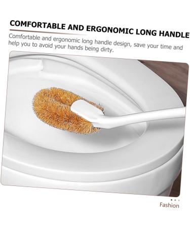 Solustre 2-Pack Toilet Brush Set - No Loss Toilet Cleaner & Gap Brushes for a Spotless Bathroom - White PP Handle - Buy Online on GoSupps.com