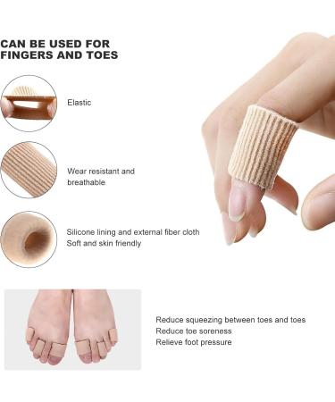 10 Pieces Gel Toe Caps - Silicone Toe Covers for Pain Relief | Protect Against Corns & Blisters (M 15x10.5cm) International Shipping - Buy Online on GoSupps.com