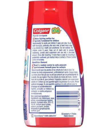 Colgate Kids Gel Toothpaste Strawberry Smash 100 mL (Pack of 1) With Fluoride Anticavity Formula Enamel Protection Teeth Whitening & Fun Flavor Kids Toothpaste Strawberry 100 ml (Pack of 1) - Buy Online on GoSupps.com