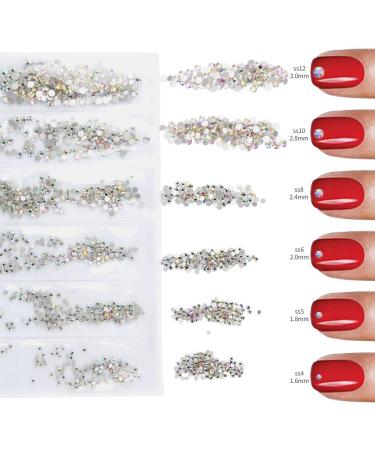 1848pcs YGDZ Flat Back Nail Gems & 120pcs AB Crystals - Nail Art Rhinestones Set - Buy Online on GoSupps.com