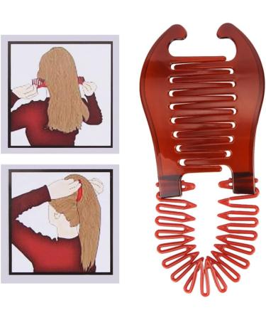 1PC Bendable Plastic Hair Comb Ponytailer Hair Styling Tool Modern Banana Clip Interlocking Comb French Side Comb for Women Girls DIY Hair Style(Black) Banana Clips - Buy Online on GoSupps.com