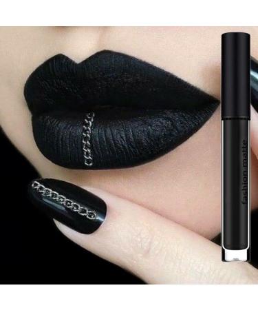Black Matte Liquid Lipstick - Long Lasting, Pigmented Lip Gloss for Women & Girls | Waterproof & Non-stick Cup Lip Glaze - 0.10 Fl Oz - Buy Online on GoSupps.com