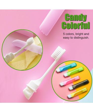 5 Pack Portable Folding Travel Toothbrush - Ideal for Travel Business Trips & Camping | WSSROGY - Buy Online on GoSupps.com