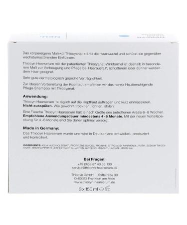 Thiocyn Hair Serum for Men - 3 x 150ml - Effective Hair Loss Treatment - Dermatologically Tested - Made in Germany - 4-6 Months Supply - Buy Online on GoSupps.com