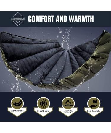Onewind Double Hammock Underquilt - 3-4 Season Ultralight Camping Quilt, Portable for Hiking & Backpacking - 20F-40F - OD Green Combo - 82 x 52 - Warm Insulation - Buy Online on GoSupps.com