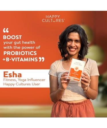 VELBIOM Happy Cultures Gut Feeling Digestion Supplement Probiotics Bacillus Coagulans 4.1 Billion Cfu to Help Bloating Ibs Digestion Clinically Tested - 30 Veg Capsules Pack of 2 - Buy Online on GoSupps.com