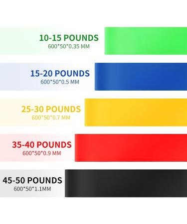 OKSTENCK Resistance Bands Exercise Bands with 5 Different Resistance Levels Resistance Fitness Exercise Band Made of Natural Skin-Friendly Material Comes with Carrying Bag Indoor and Outdoor Home gym. - Buy Online on GoSupps.com