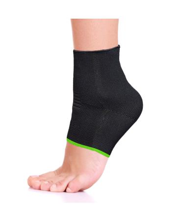 ikido Ankle Brace Compression Sleeve Ankle Support Socks for Work Gym Sports Plantar Fasciitis Foot Comfort Sleeve (1 Medium) 1 Medium