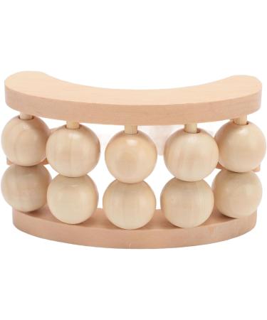 Filfeel Wooden Back Massage Roller - Deep Tissue Relief for Back Neck and Feet | 10 Pearl Hand Massager for Ultimate Relaxation - Buy Online on GoSupps.com