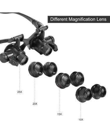 Head Wearing Magnifying Lens Double Eye Jewelry Watch Repair Magnifier Loupe Glasses - Buy Online on GoSupps.com