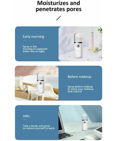 Nano Mister for Lash Extensions - Hydrating Handy Handheld Nano Facial Mist Sprayer Eyelash Aftercare Tool - Rechargeable Face Steamer for Lash Salon Make-Up & Skincare Treatments White - Buy Online on GoSupps.com