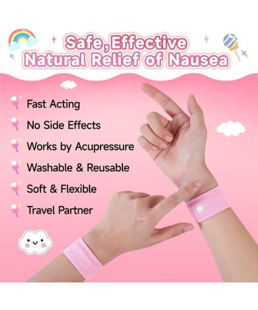 Travel Sickness Bands for Kids | Meiyyjjjjjjjjjjjjjjjjjjjjjjj | Morning Sickness & Seasickness Relief | Essential Cruise Accessories - Red & Pink Pairs - Buy Online on GoSupps.com