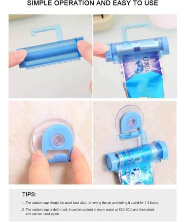 Toothpaste Squeezer Dispenser Tooth Paste Holder Plastic Rolling Tube Toothpaste Squeezer Toothpaste Seat Holder Stand Rotate Toothpaste Dispenser for Bathroom - Buy Online on GoSupps.com