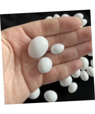 Yardwe 12pcs Fake Eggs Minieggs Household Egg Props Mini Egg Graffiti Plastic Eggs Fake Bird Eggs Parrot 1.6x1.2cm White - Buy Online on GoSupps.com